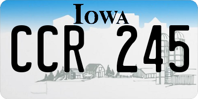 IA license plate CCR245