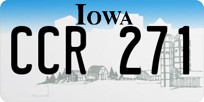 IA license plate CCR271
