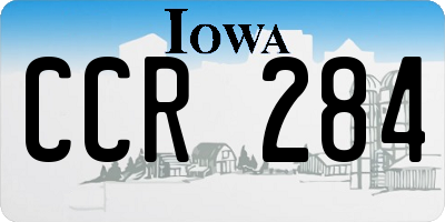 IA license plate CCR284