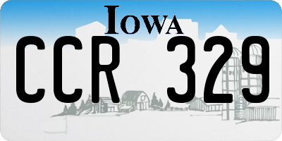 IA license plate CCR329