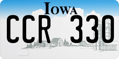 IA license plate CCR330