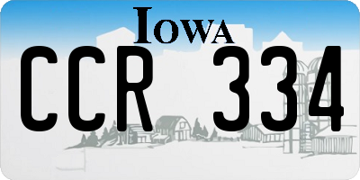 IA license plate CCR334
