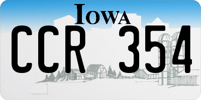 IA license plate CCR354