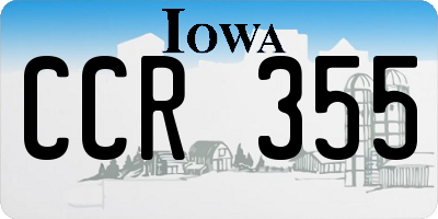 IA license plate CCR355