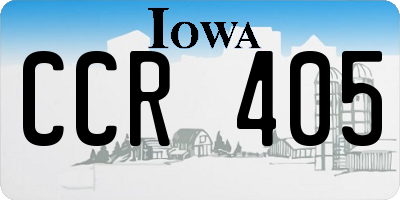 IA license plate CCR405