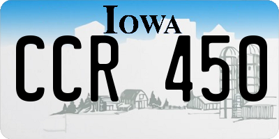 IA license plate CCR450