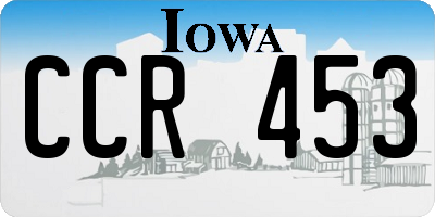 IA license plate CCR453