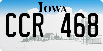 IA license plate CCR468