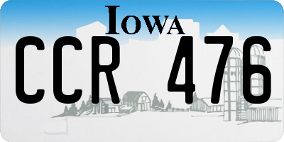 IA license plate CCR476