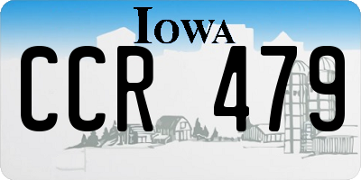 IA license plate CCR479