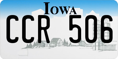 IA license plate CCR506