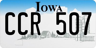 IA license plate CCR507
