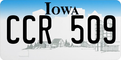 IA license plate CCR509