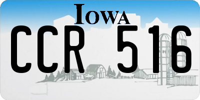 IA license plate CCR516