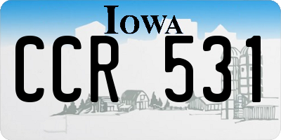 IA license plate CCR531