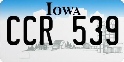 IA license plate CCR539