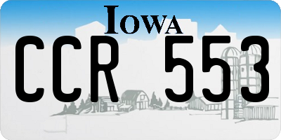 IA license plate CCR553