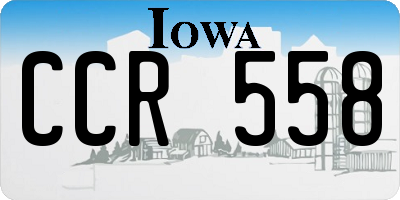 IA license plate CCR558