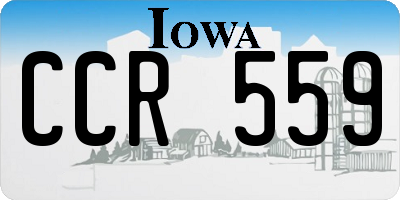 IA license plate CCR559