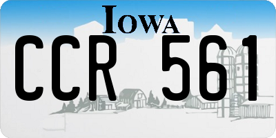 IA license plate CCR561