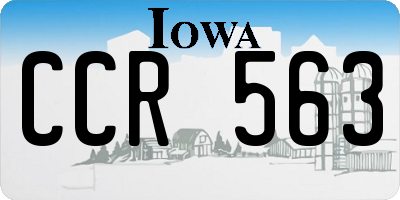 IA license plate CCR563