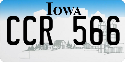 IA license plate CCR566