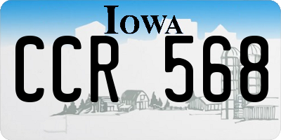 IA license plate CCR568