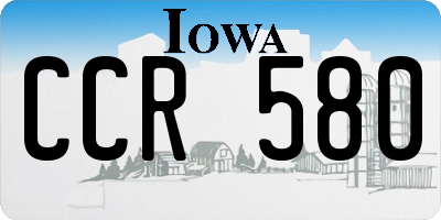 IA license plate CCR580