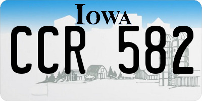 IA license plate CCR582
