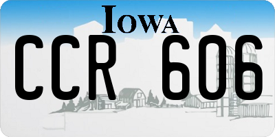IA license plate CCR606