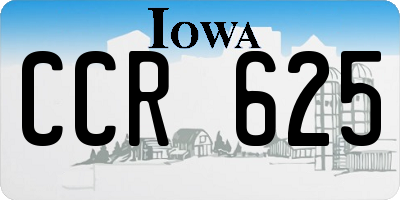 IA license plate CCR625