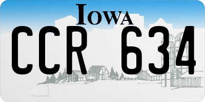 IA license plate CCR634