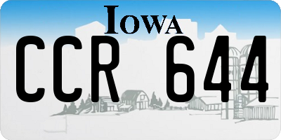 IA license plate CCR644