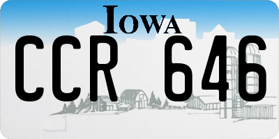 IA license plate CCR646
