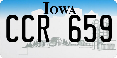 IA license plate CCR659
