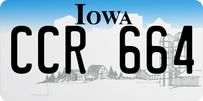 IA license plate CCR664