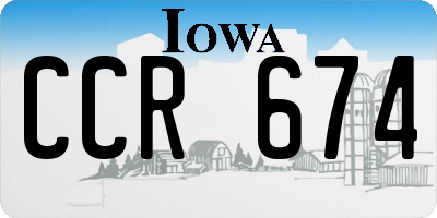 IA license plate CCR674