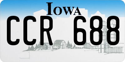 IA license plate CCR688