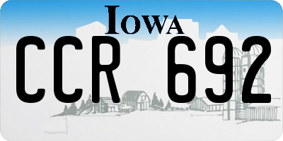 IA license plate CCR692