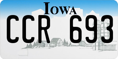 IA license plate CCR693