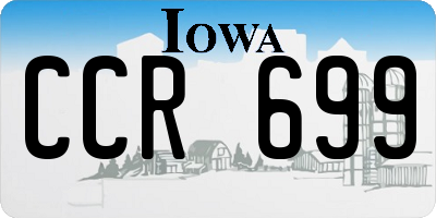 IA license plate CCR699