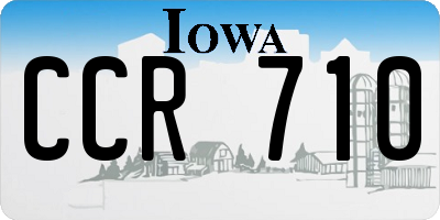 IA license plate CCR710