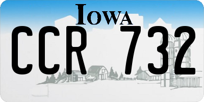 IA license plate CCR732