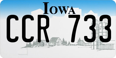 IA license plate CCR733