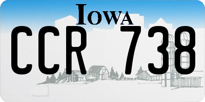 IA license plate CCR738