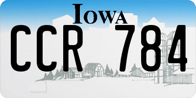 IA license plate CCR784