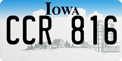 IA license plate CCR816