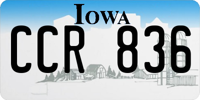 IA license plate CCR836