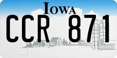 IA license plate CCR871
