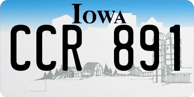 IA license plate CCR891
